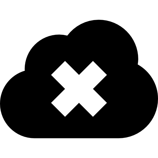 Cloud remove symbol