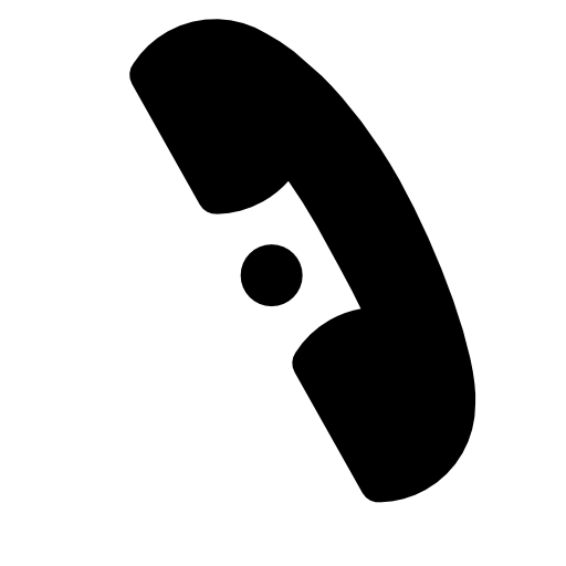 Auricular of a telephone with a dot interface symbol