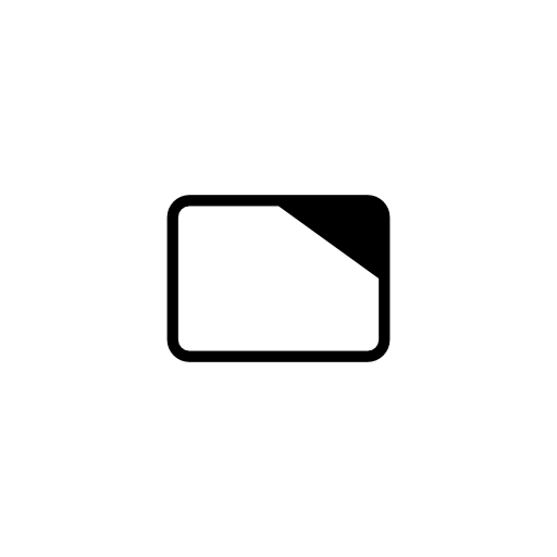 Page rectangular rounded symbol