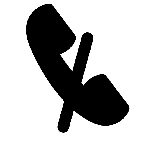 Auricular blocked call sign with a slash