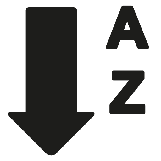 Alphabetical order from a to z