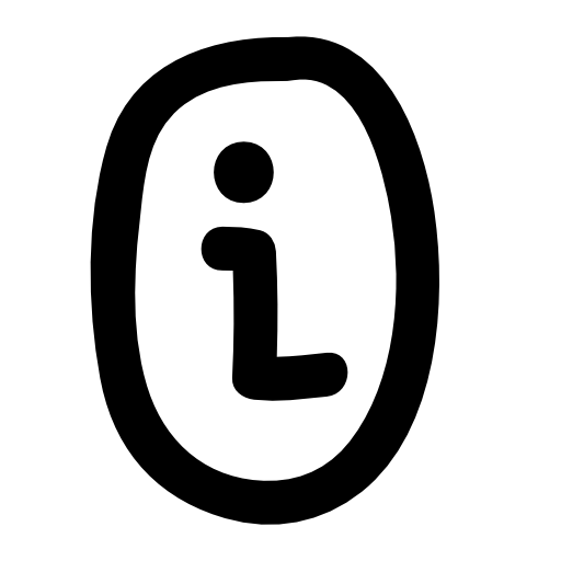 Information letter i symbol doodle