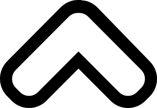 Arrow of rounded outlined chevron shape pointing up