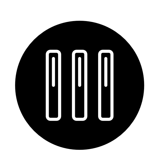 Hard drive circular symbol