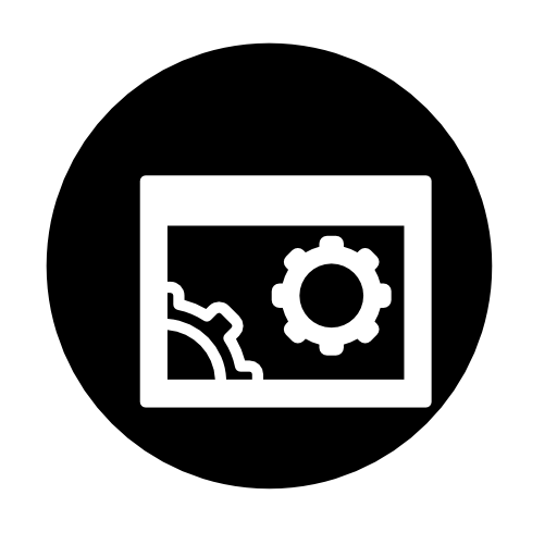 Browser settings circular symbol