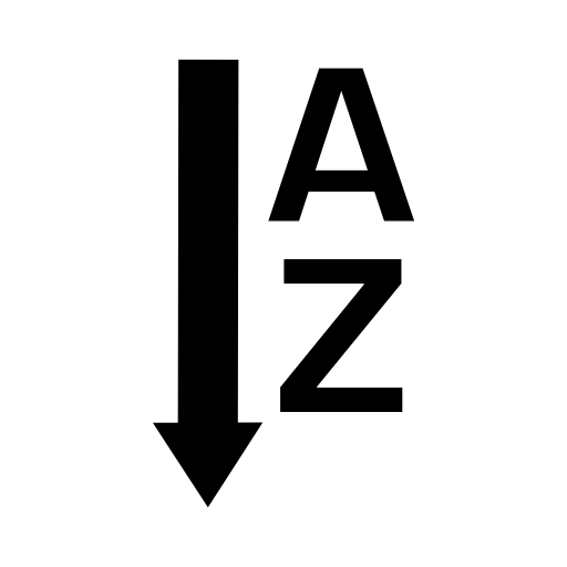 Sort alphabetically interface symbol