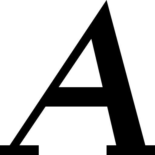 Text alphabet a