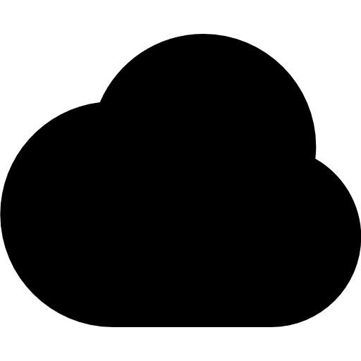 Cloud black shape symbol