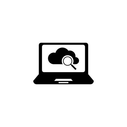 Searching cloud on laptop computer