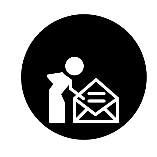 Personal mail circular symbol