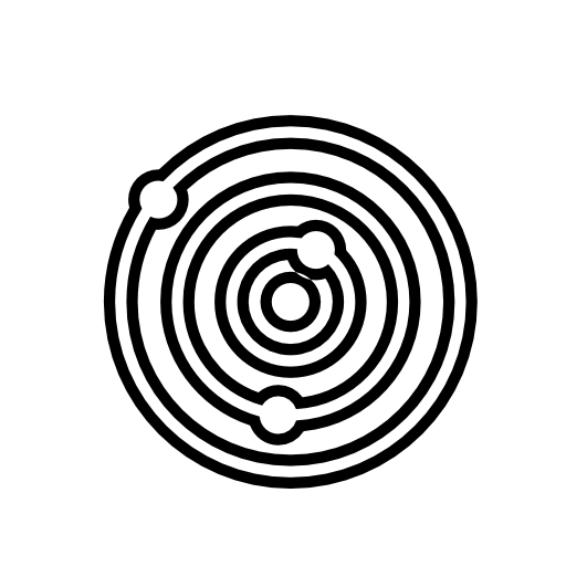 Concentric circles with dots, IOS 7 interface symbol