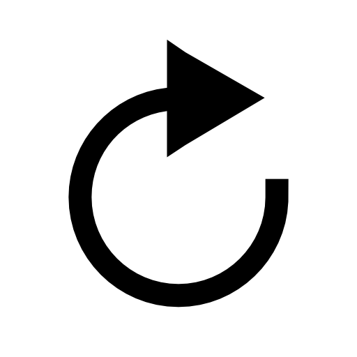 Arrow, circular, refresh content, IOS 7 interface symbol