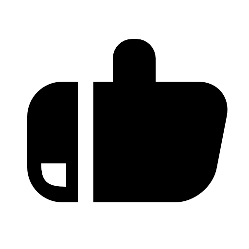 Like hand symbol of rounded shape variant