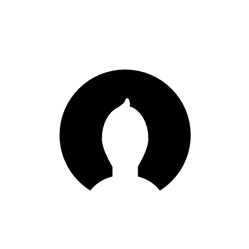Circle with white shape inside, IOS 7 interface symbol