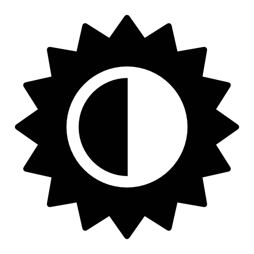 Contrast symbol with wheel