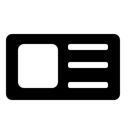 Id card interface rectangular symbol