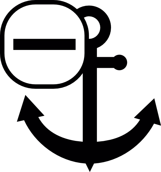 Anchor with a minus sign