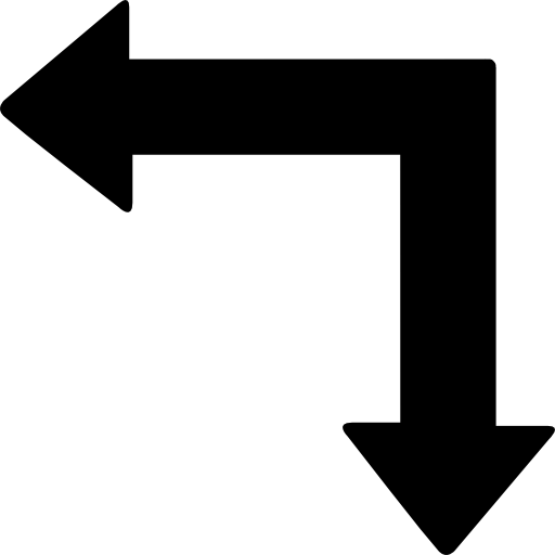 Left and down arrow