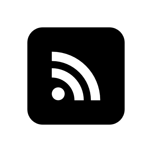 Rss interface symbol in a rounded square