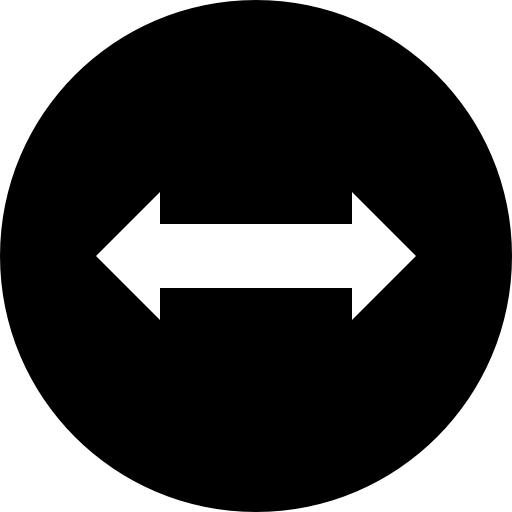 Arrow in a circle. horizontal move