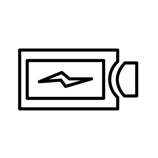 Battery with full charge symbol for interface
