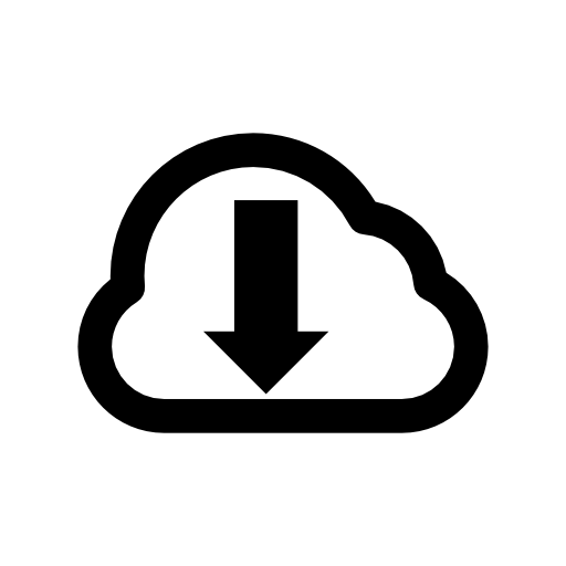 Cloud download symbol