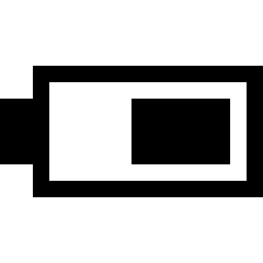 Battery level of charge interface symbol
