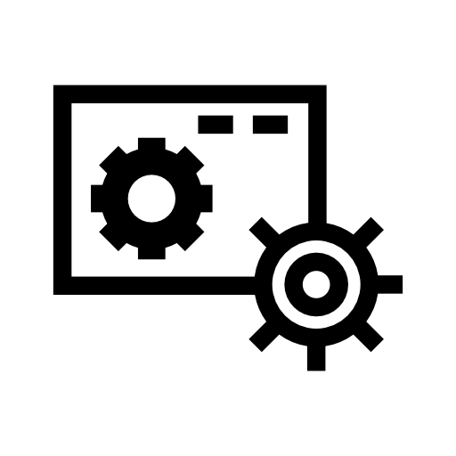 Page repair interface symbol with gears