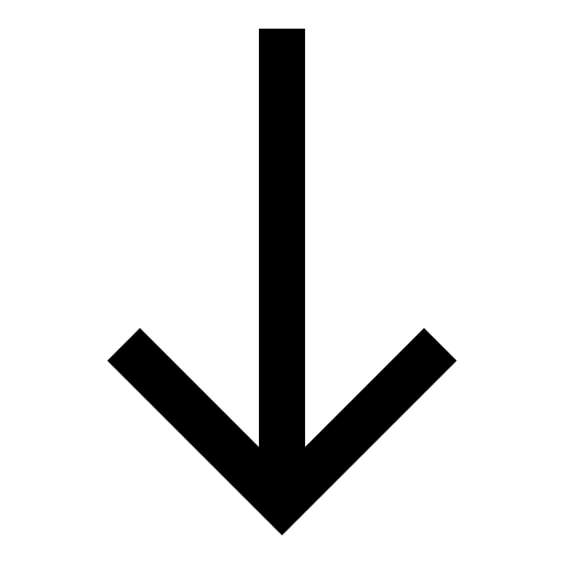 Arrow down to bottom, IOS 7 interface symbol