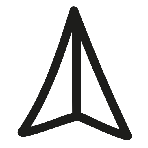 Arrow pointing up hand drawn symbol