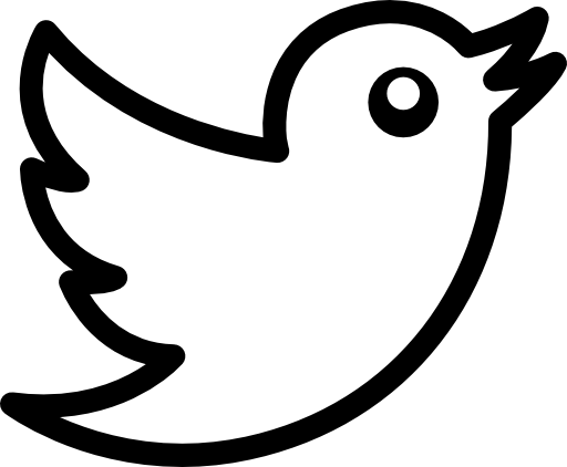 Twitter bird logo outline