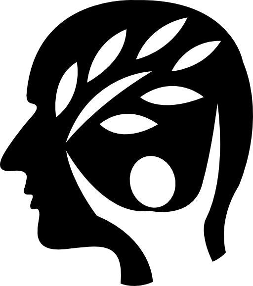 Man head with nature element