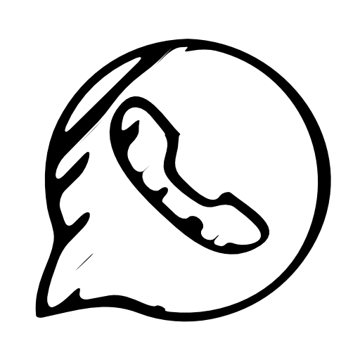 Whatsapp sketched logo outline