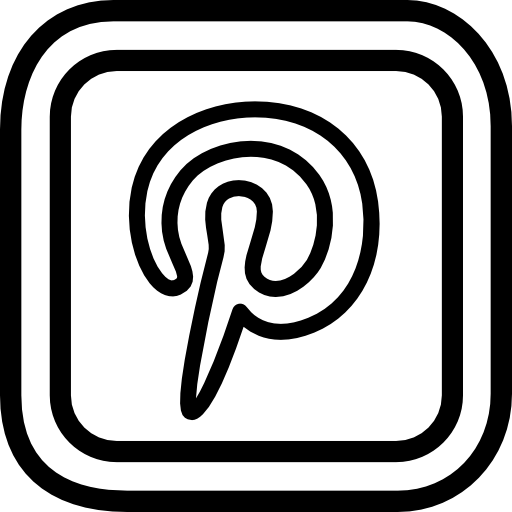 Pinterest letter logo outline in a rounded square