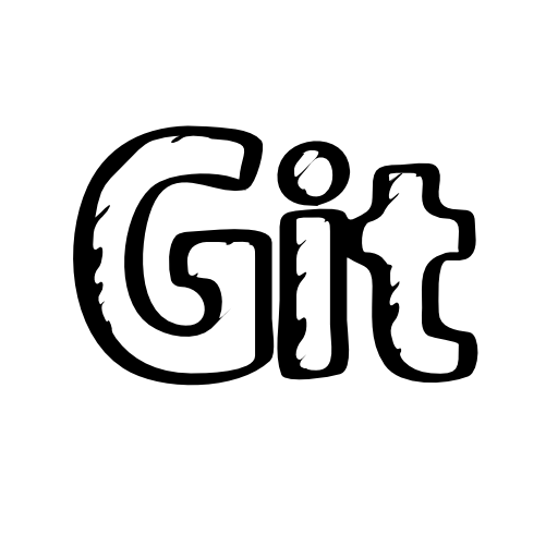Git sketched social logo outline