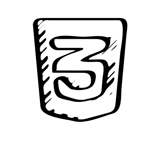 HTML 3 sketched logo