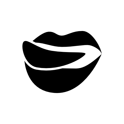 Foodilicious logo of mouth lips with tongue