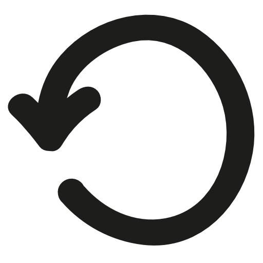 Refresh circular arrow hand drawn symbol