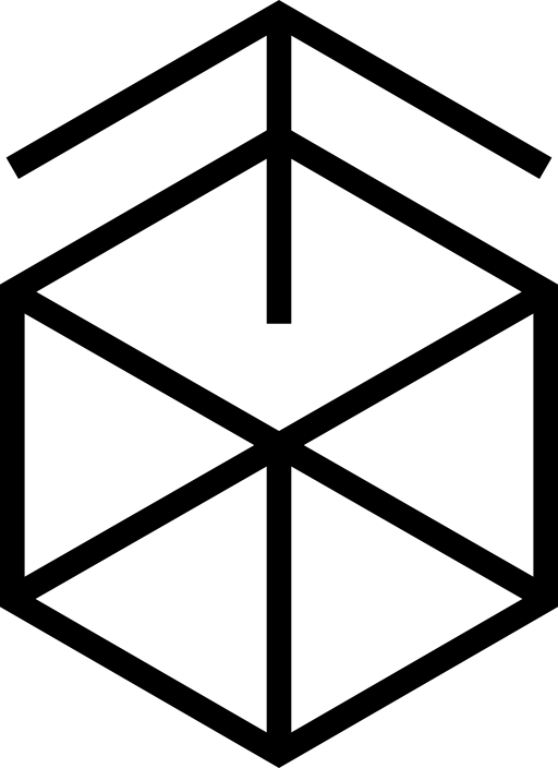 Arrow ascending from a cube outline