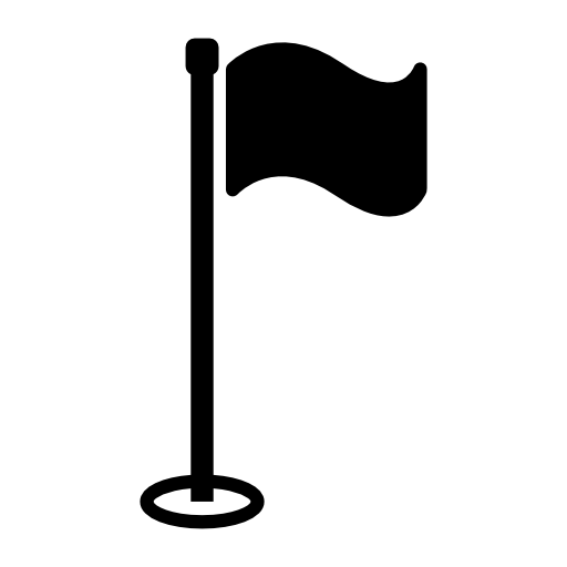 Golf flag with pole