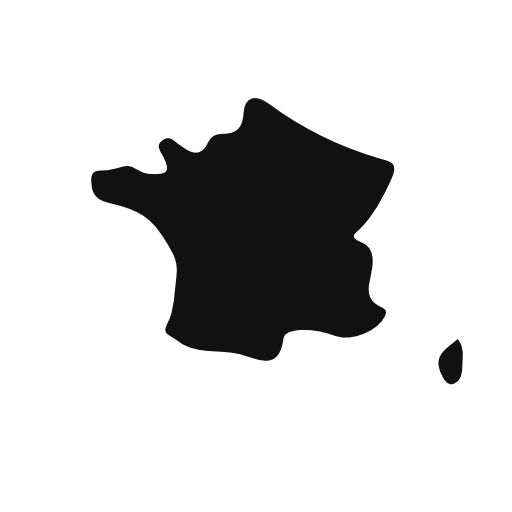 France country map black shape
