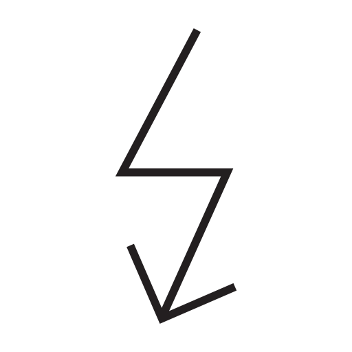 Lightning, arrow, IOS 7 symbol