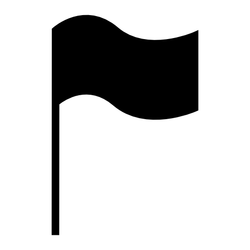 Flag black shape, IOS 7 interface symbol