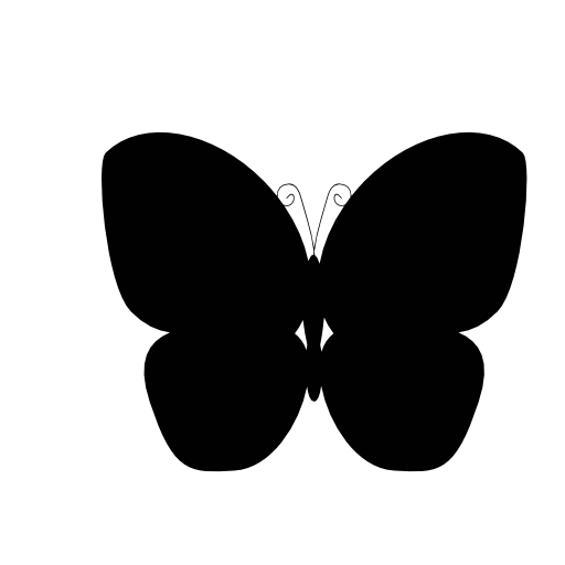 Butterfly black shape