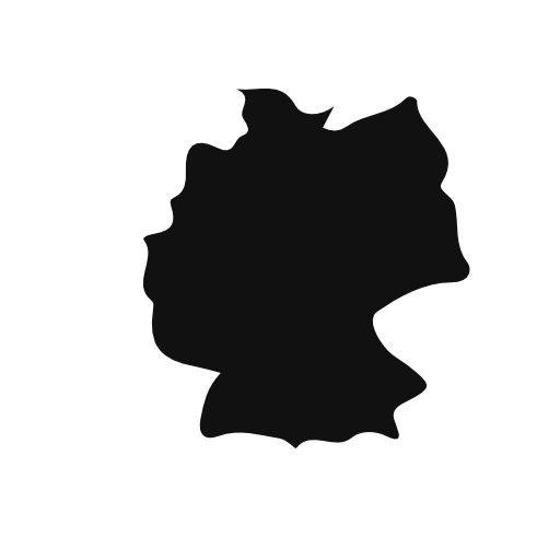 Germany country map black shape