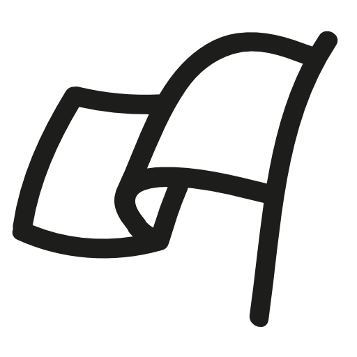 Flag hand drawn outline