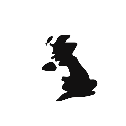 United Kingdom black country map shape