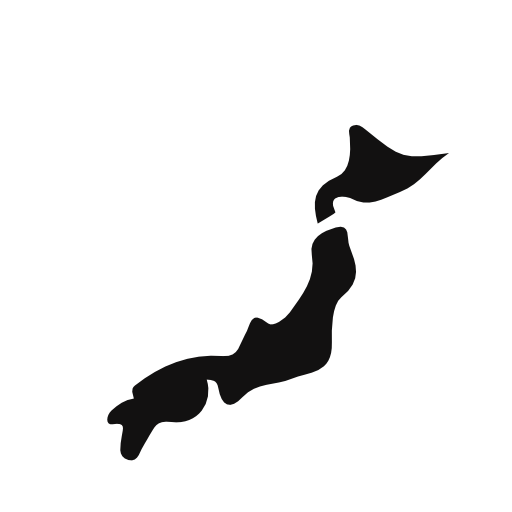 Japan black country map shape