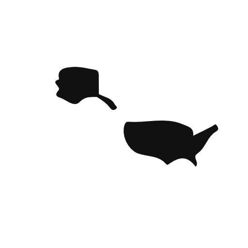 United States country map black shape