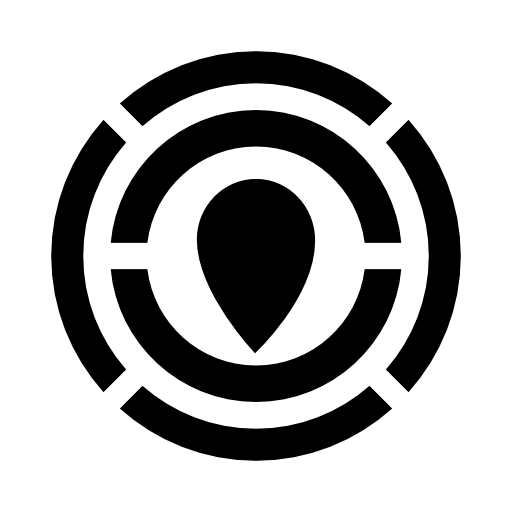 Map pointer in the center of a circular labyrinth
